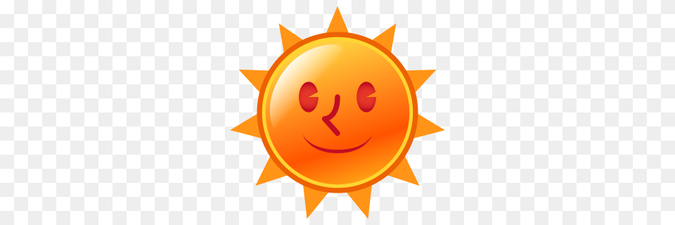 Sun With Face Emojidex, Nature, Outdoors, Sky, Animal Free Png Download