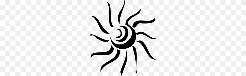 Sun With Rays Clipart, Gray Free Png
