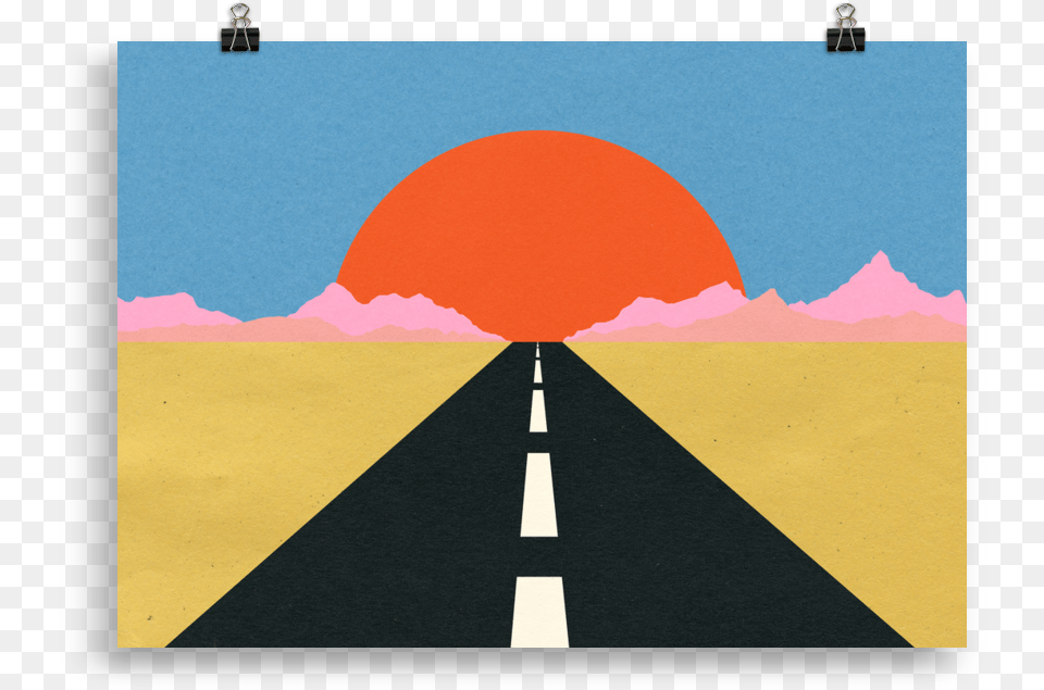 Sun With Road Art, Tarmac, Nature, Outdoors, Sky Free Png