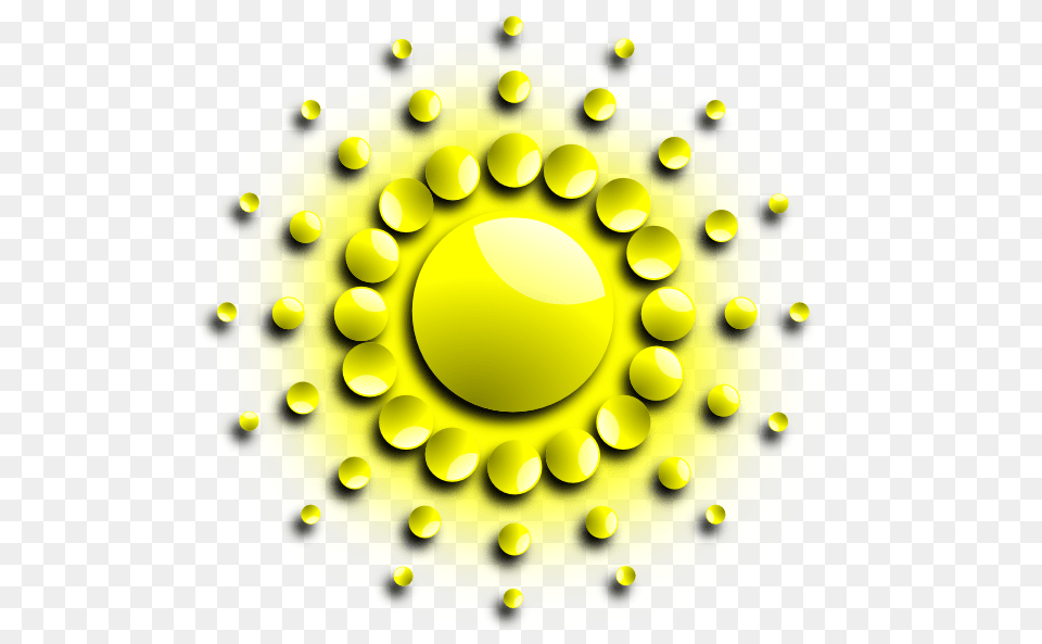 Sun With Spherical Sunrays Clip Art For Web, Ball, Tennis Ball, Tennis, Sport Png Image