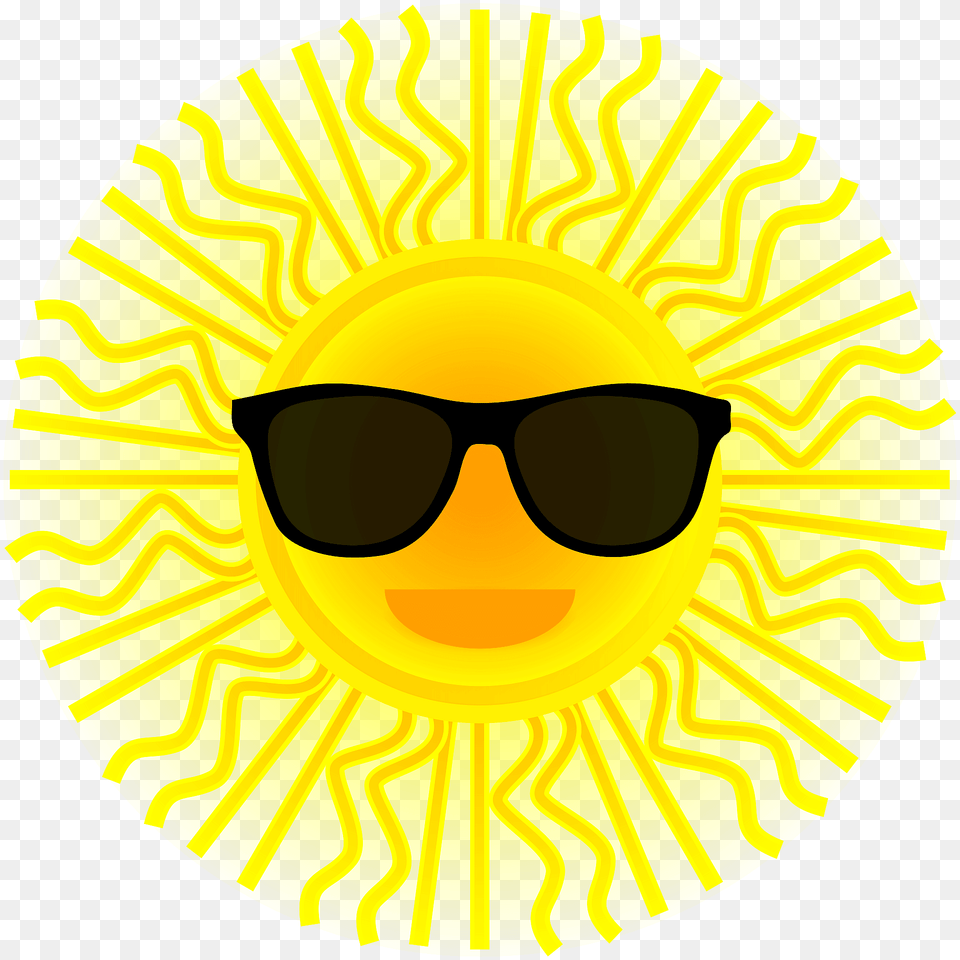 Sun With Sunglasses Clipart, Accessories, Nature, Sky, Outdoors Png