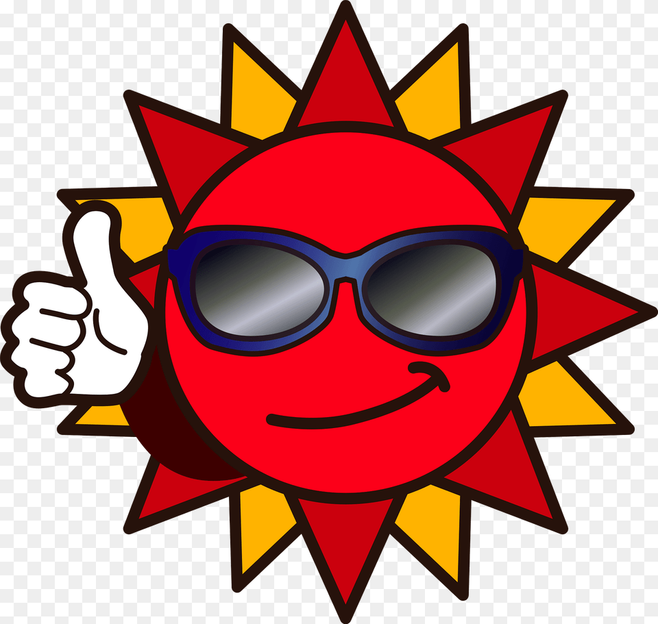 Sun With Sunglasses Is Giving Thumbs Up Clipart, Body Part, Finger, Hand, Person Png