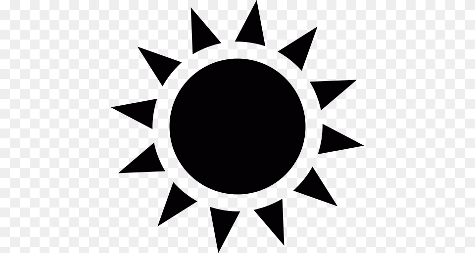 Sun With Sunrays Icon, Symbol Png