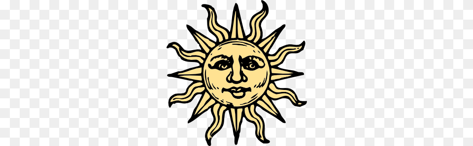 Sun Woodcut Clip Art, Gold, Logo, Face, Head Free Transparent Png