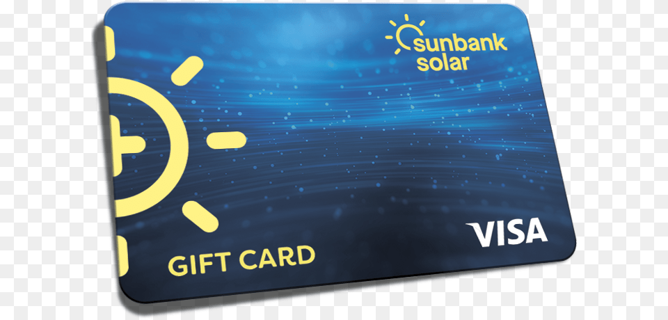 Sunbank Solar Visa Gift Card Vertical Visa Debit Cards, Text, Credit Card, Blackboard Free Png