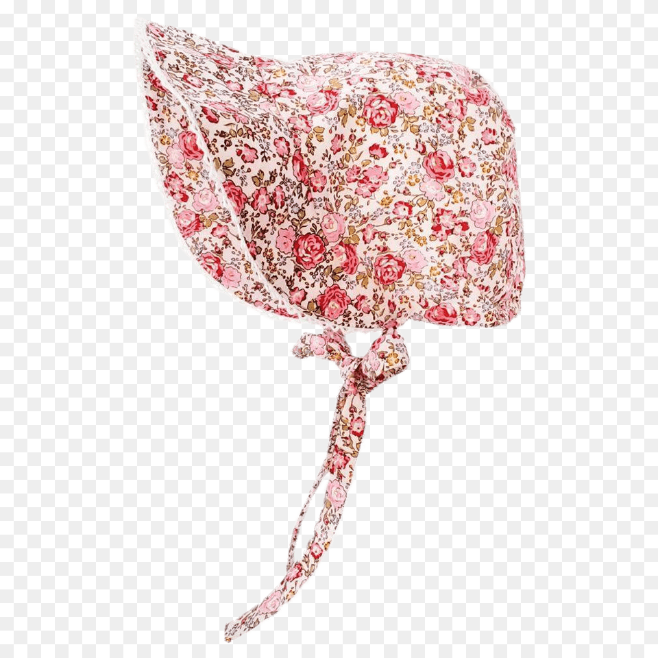 Sunbonnet With Flower Print, Bonnet, Clothing, Hat Png Image