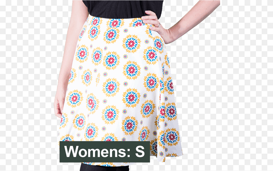 Sunburst Delta Pattern Women39s Skirt Skirt, Clothing, Adult, Female, Person Free Png Download
