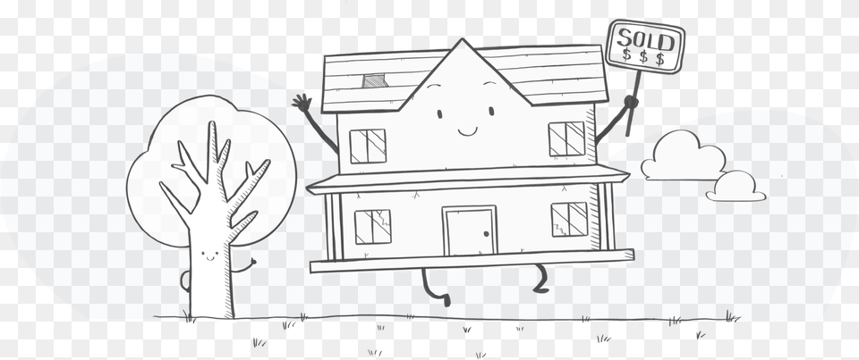 Sundae Homebuyers With Heart We Buy Dated Distressed Cartoon, Neighborhood, Architecture, Building, Outdoors Free Png Download