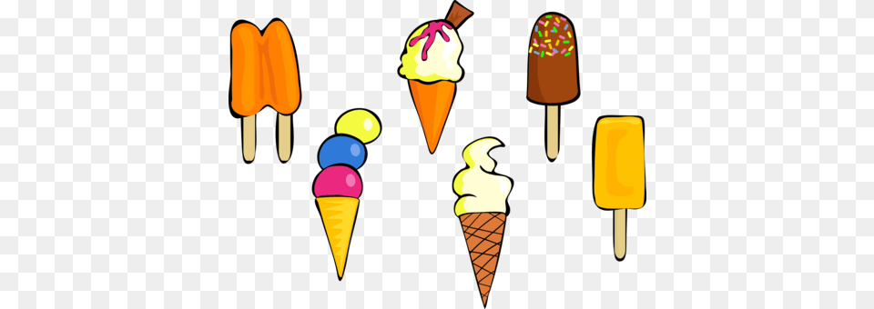 Sundae Ice Cream Cones Gelato Cartoon, Dessert, Food, Ice Cream Free Png