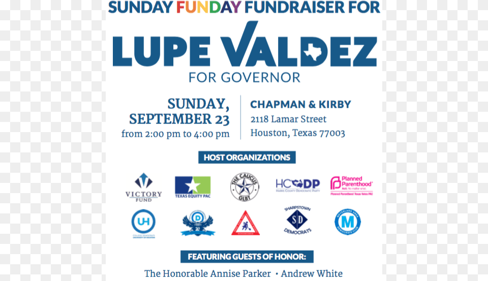 Sunday Funday Fundraiser For Lupe Valdez Lupe Valdez Posters, Advertisement, Poster Png Image