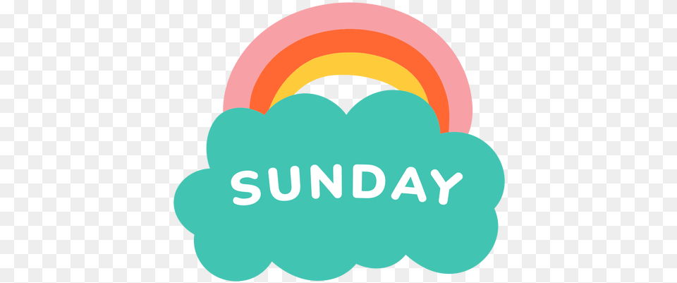Sunday Rainbow Label Color Gradient, Logo, Sticker Free Png Download