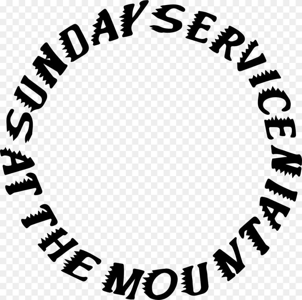 Sunday Service At The Mountain, Gray Png