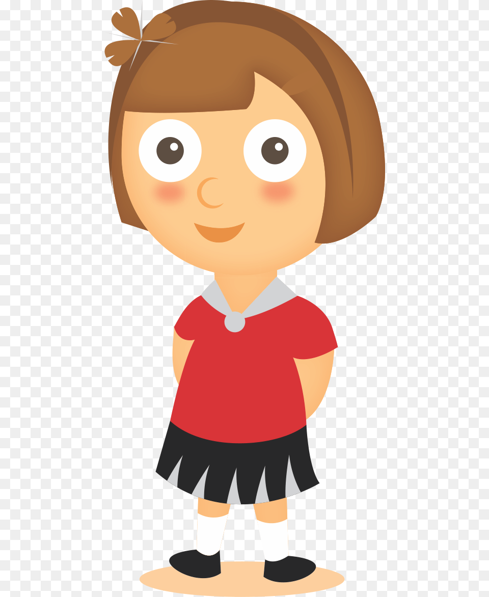 Sunderji Institute Of Open Girl In Red School Uniform Clip Art, Baby, Person, Doll, Toy Free Png Download