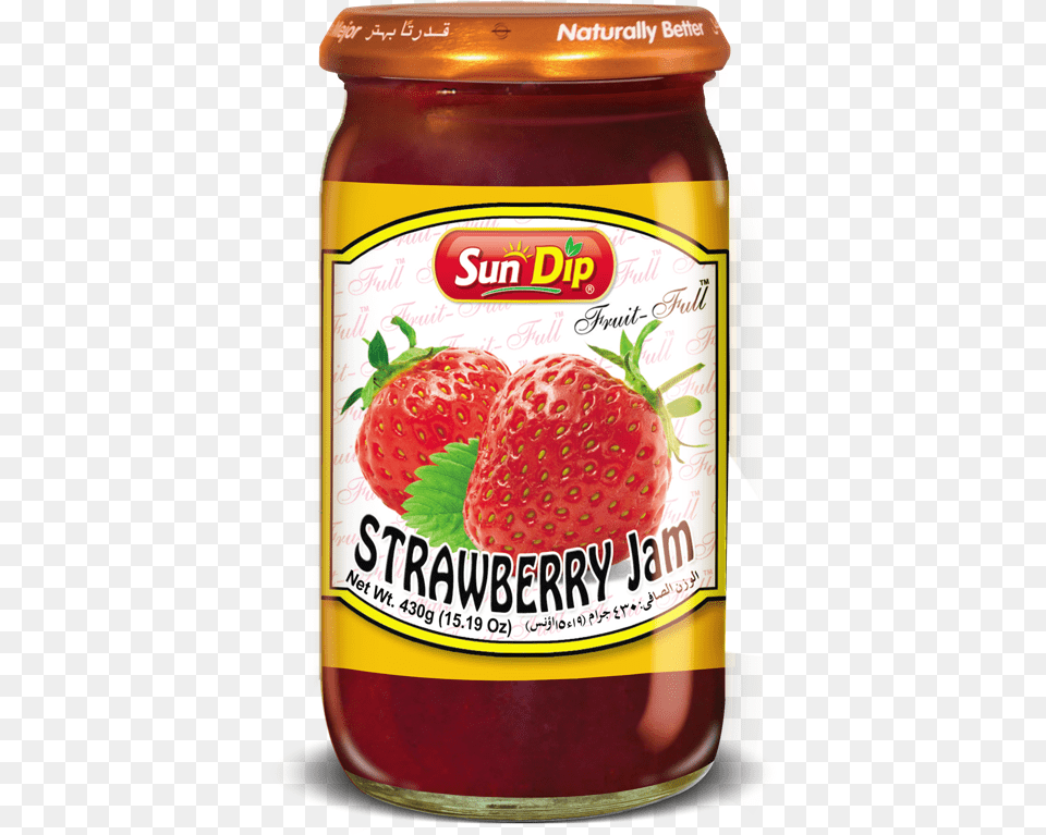 Sundip Strawberry Jam Sun Dip Fruit Full Strawberry Jam, Food, Ketchup, Berry, Plant Free Transparent Png