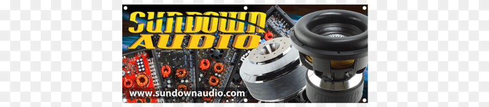 Sundown Audio Vinyl Banner Lens Mount, Machine, Spoke, Wheel, Electronics Png