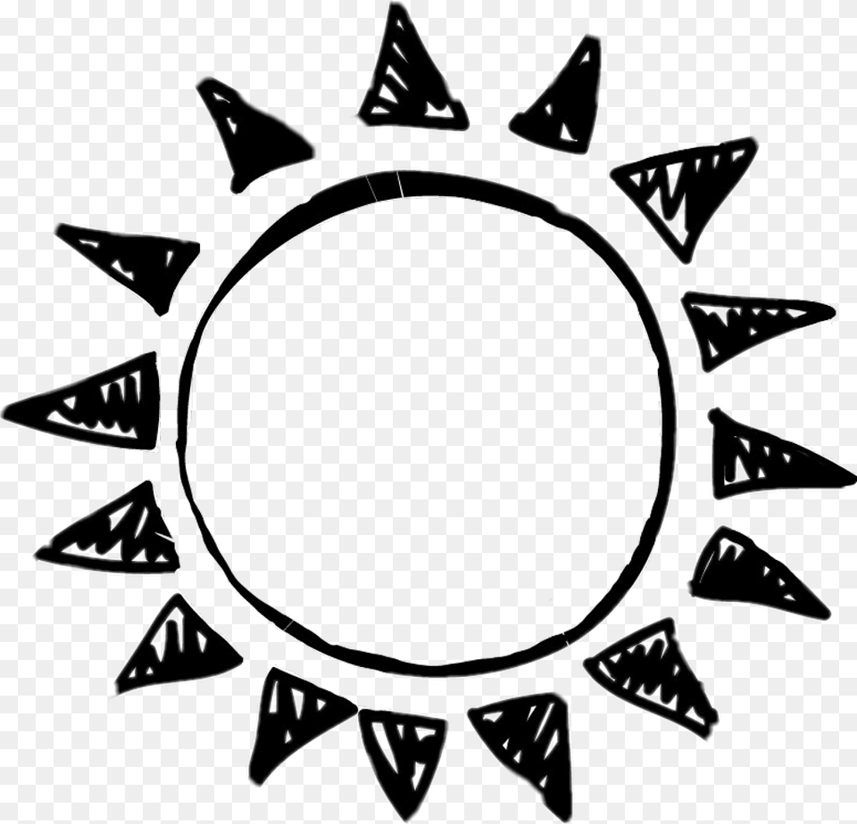 Sunemoji Emoji Draw Tumblrdraw Sun Black And White, Emblem, Symbol, Smoke Pipe Free Transparent Png