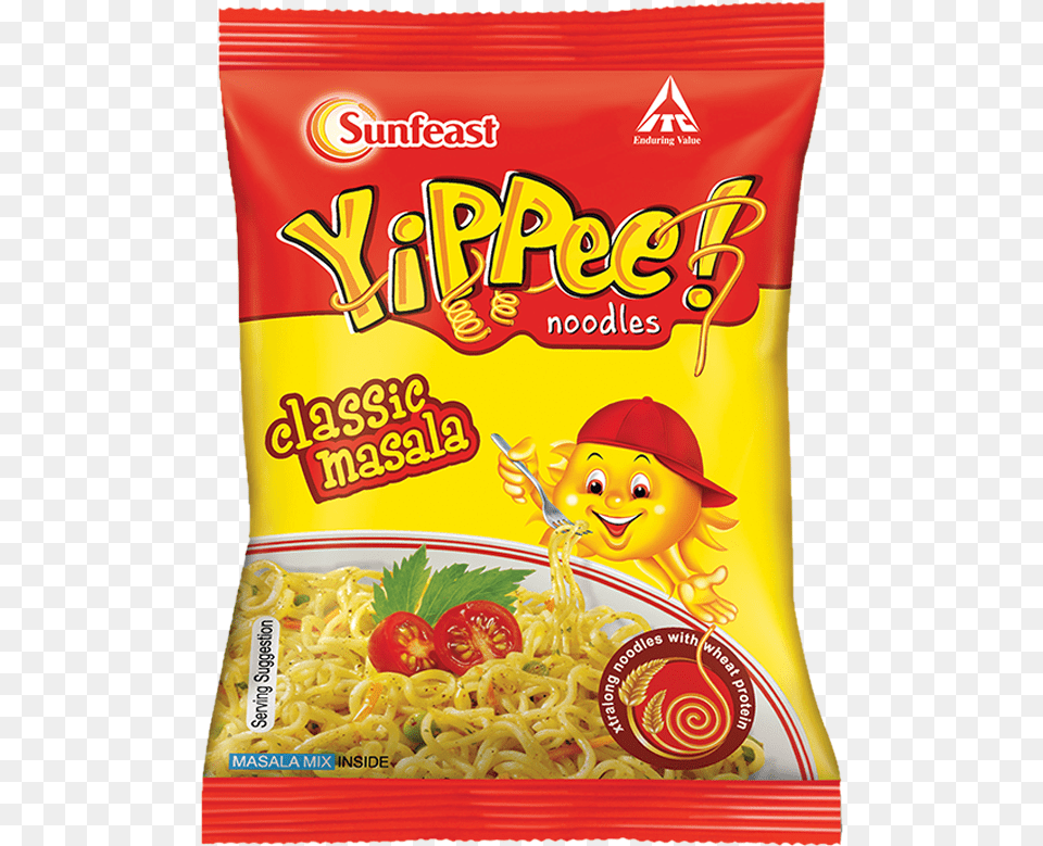 Sunfeast Yippee Noodles Classic Masala, Food, Noodle, Pasta, Face Png