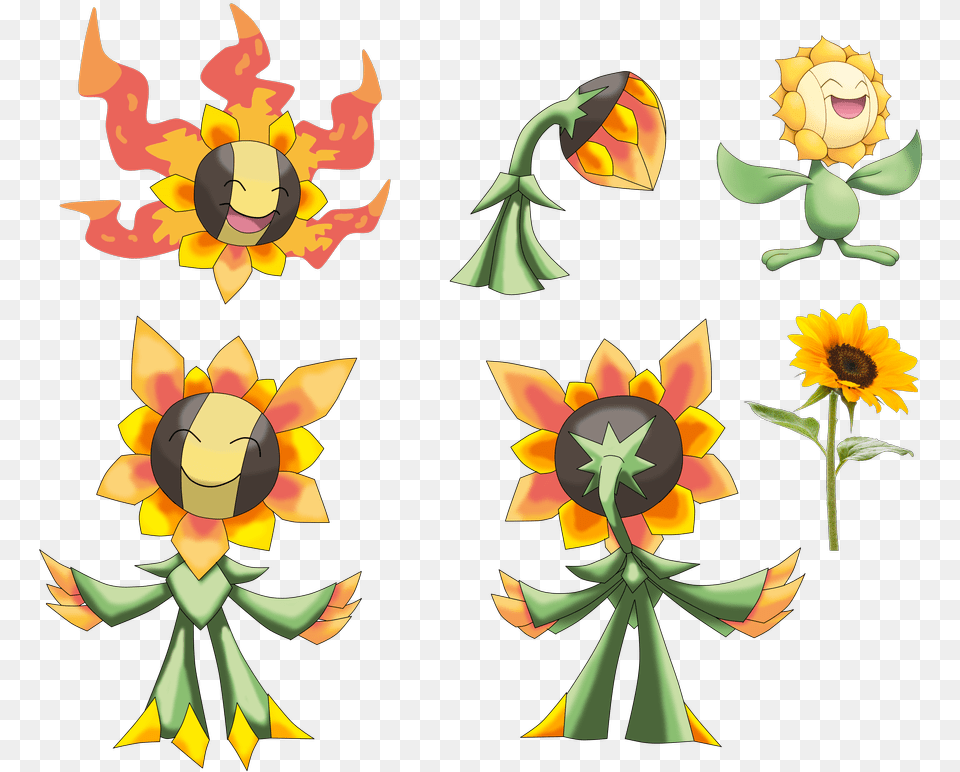 Sunflora Evolution, Graphics, Art, Sunflower, Plant Free Png