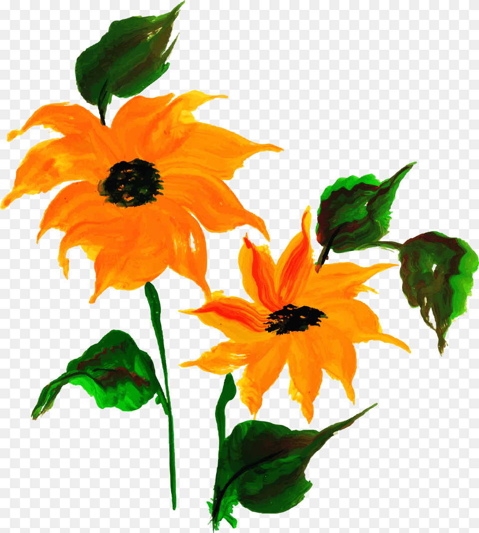 Sunflower, Flower, Leaf, Plant Png Image