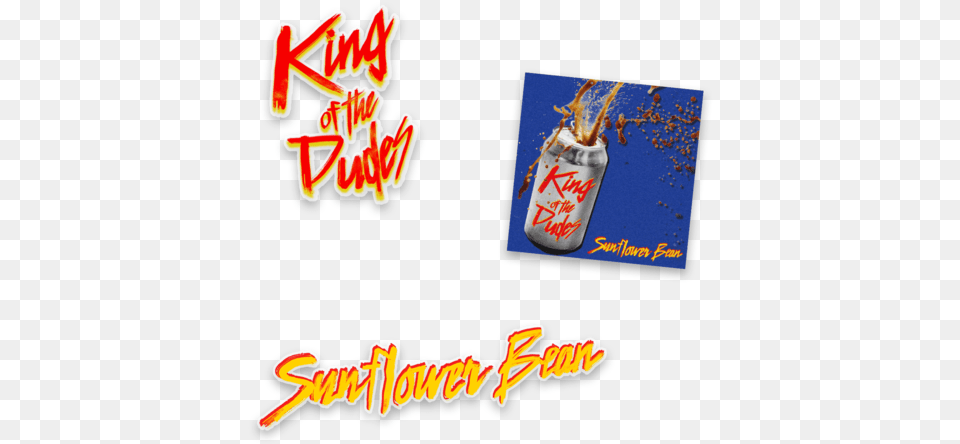 Sunflower Bean King Of The Dudes Sticker Pack Graphic Design, Tin, Beverage Png