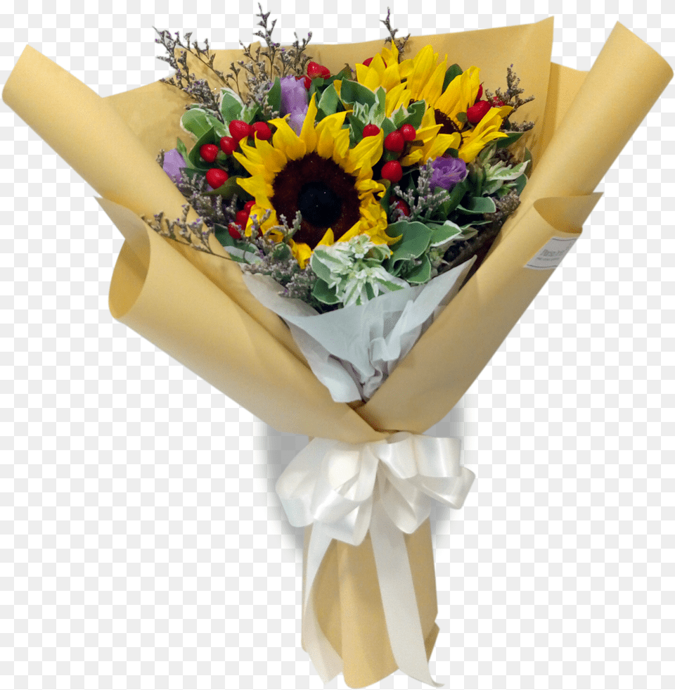 Sunflower Berry Euphorbia Copy Bouquet, Flower Bouquet, Plant, Flower, Flower Arrangement Free Png