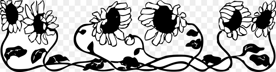 Sunflower Black And White Sunflower Border Clipart Black And White Sunflower Border Clipart Free Png