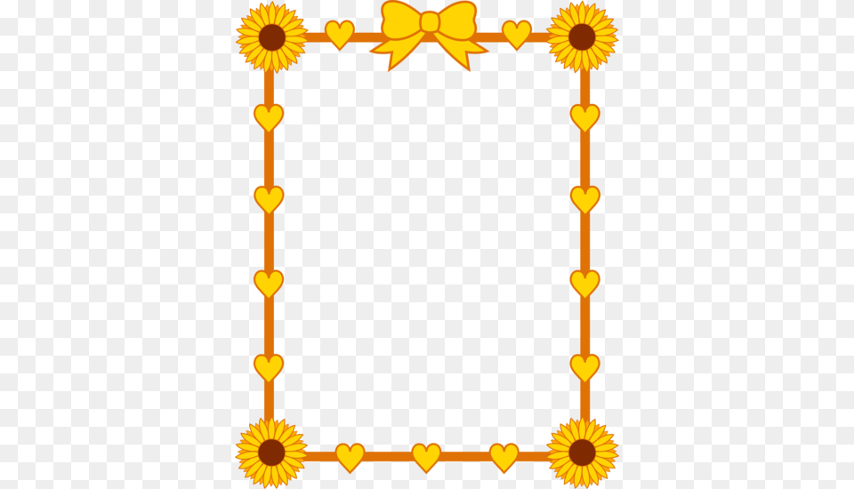 Sunflower Border Clip Art Cute Sunflower Border Frame, Home Decor, Flower, Plant Free Png Download