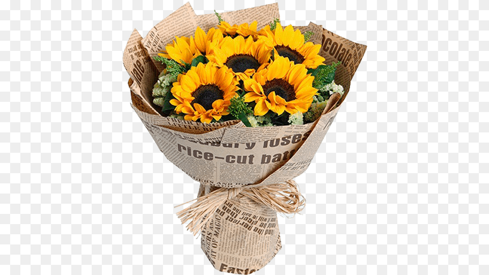 Sunflower Bouquet 01 Bouquet Of Flowers Sunflower, Flower, Flower Arrangement, Flower Bouquet, Plant Free Png Download