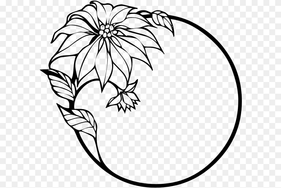 Sunflower Clip Art Black And White, Gray Png