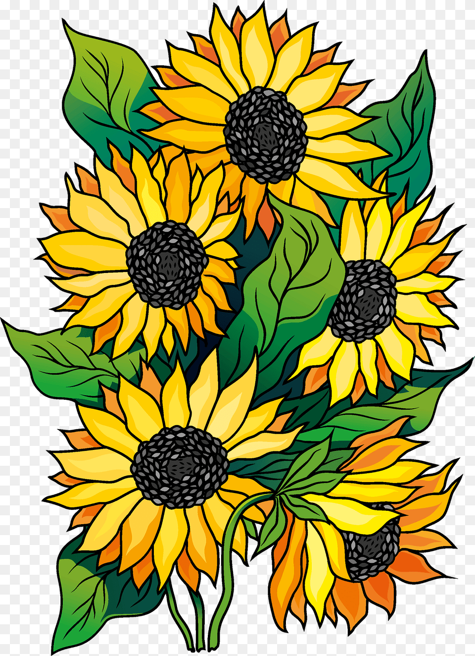 Sunflower Clipart Fresh, Flower, Plant, Pattern, Art Png Image