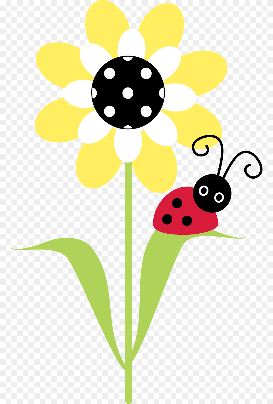 Sunflower Clipart Ladybug Ladybug Clipart, Daisy, Flower, Plant, Art Free Png Download