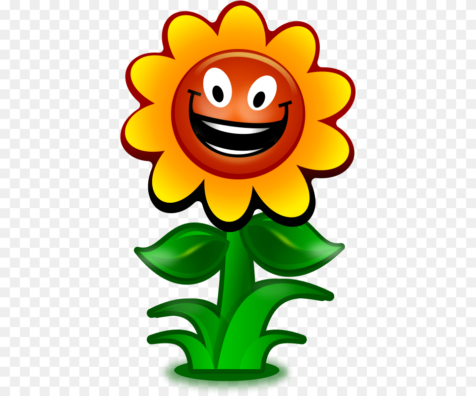 Sunflower Clipart Smile Sunflower With Smiley Face, Daisy, Flower, Petal, Plant Png Image