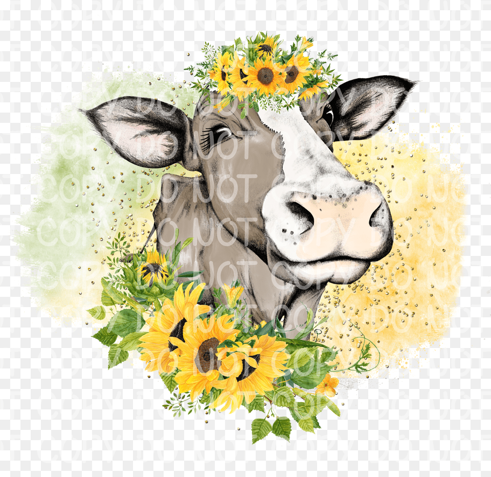 Sunflower Cow Sublimation Not My Pasture Not My Bullshit Free Png