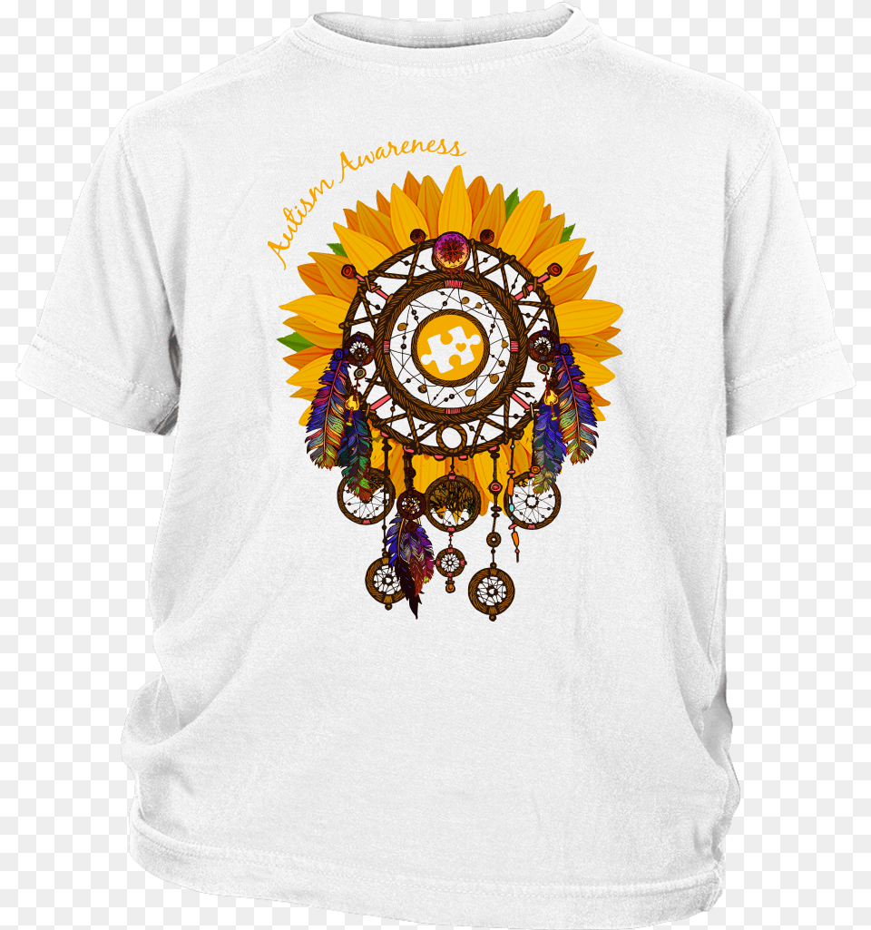 Sunflower Dreamcatcher Shirts Autism Awareness Autism Shirts For Boys, Clothing, T-shirt, Pattern Png Image