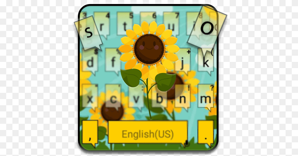Sunflower Field Keyboard Theme Apps On Google Play Sunflower, Flower, Plant, Text Free Transparent Png