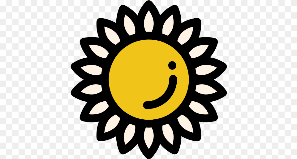 Sunflower Flower Icon 8 Repo Icons Drawing Pictures For Kids, Symbol, Logo, Plant, Outdoors Png Image
