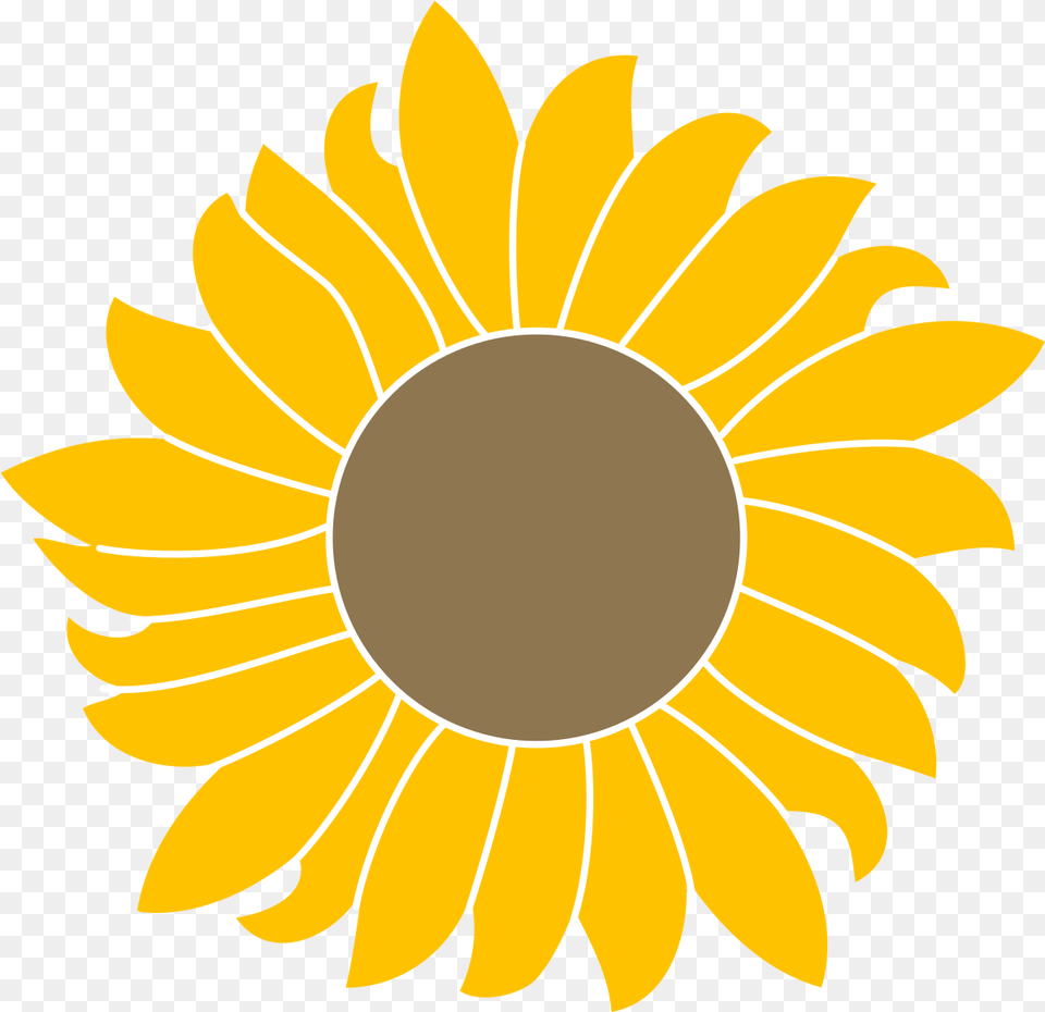 Sunflower From Mediawiki Logo Black And White Sunflower Clipart, Flower, Plant Png Image