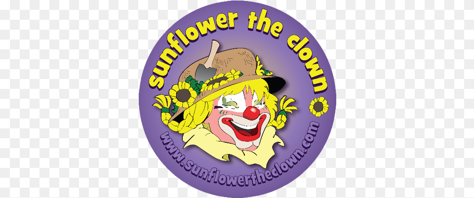 Sunflower Logo The Clown Cartoon, Performer, Person, Baby Free Png