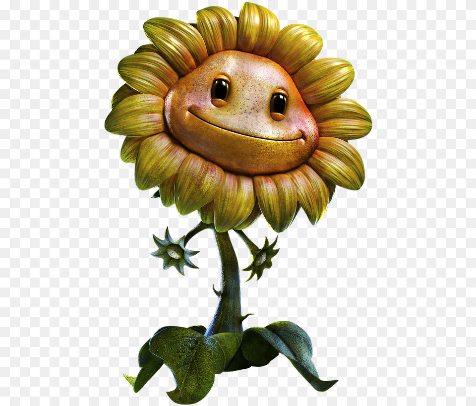 Sunflower Plants Vs Zombies Garden Warfare, Flower, Leaf, Plant, Pattern Png Image