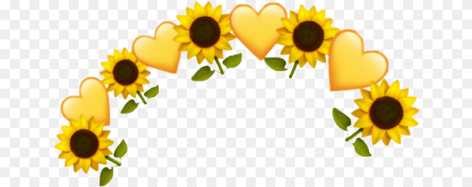 Sunflower Sticker Yellow Flower Crown, Plant, Petal Free Transparent Png