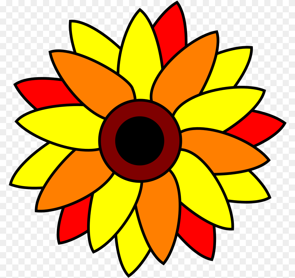 Sunflower Tatto Svg Clip Art For Web Download Clip Sunflower Clip Art, Dahlia, Daisy, Flower, Plant Png Image