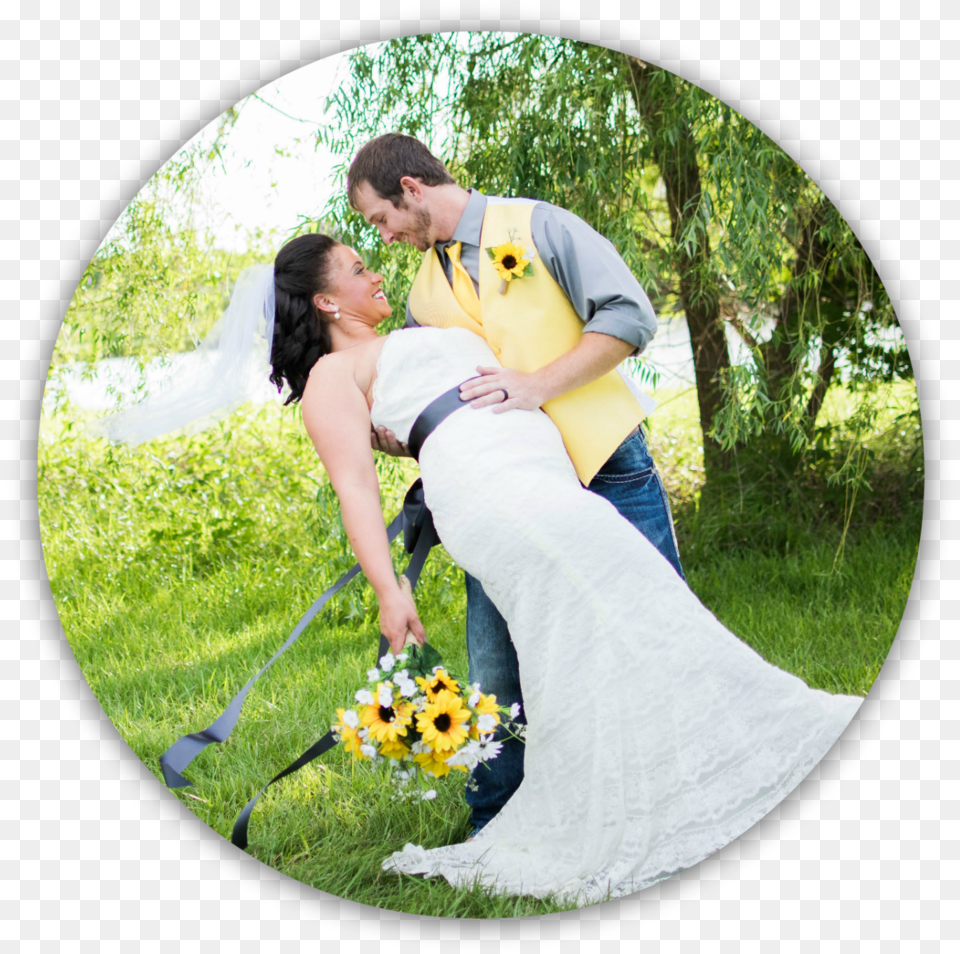 Sunflower Wedding Circle Romance, Gown, Photography, Head, Grass Free Png Download