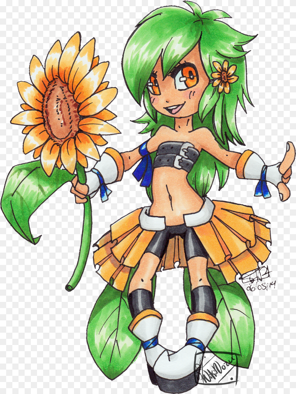 Sunflower Witch Solaire U2014 Weasyl Fictional Character, Book, Comics, Publication, Baby Free Png Download