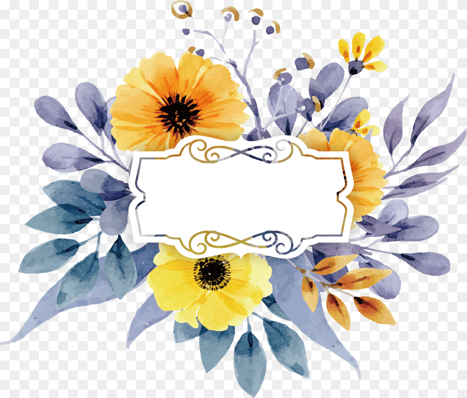 Sunflower Yellow Flower Watercolor, Graphics, Art, Floral Design, Pattern Png Image