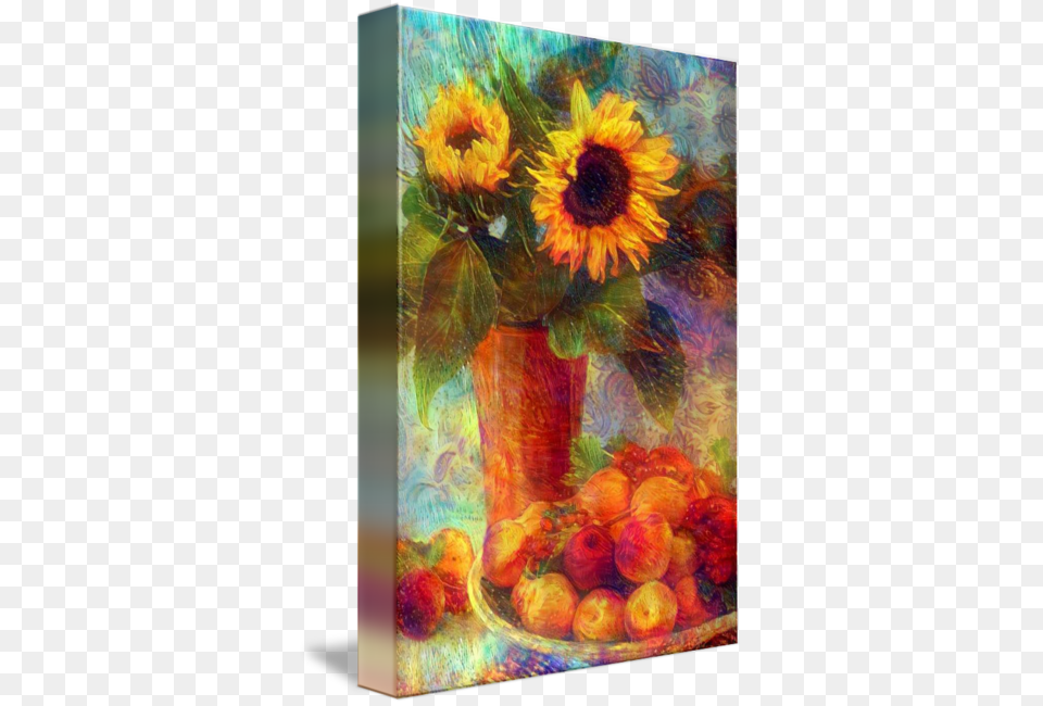 Sunflowers By Lilia Art Talca, Canvas, Painting, Modern Art, Flower Png Image