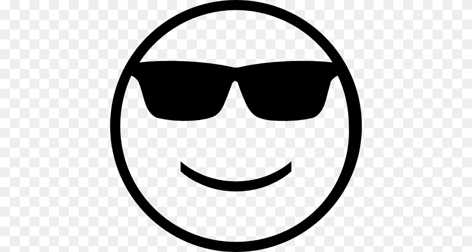 Sunglass Emoji Black And White Les Baux De Provence, Accessories, Sunglasses, Stencil, Glasses Free Png Download