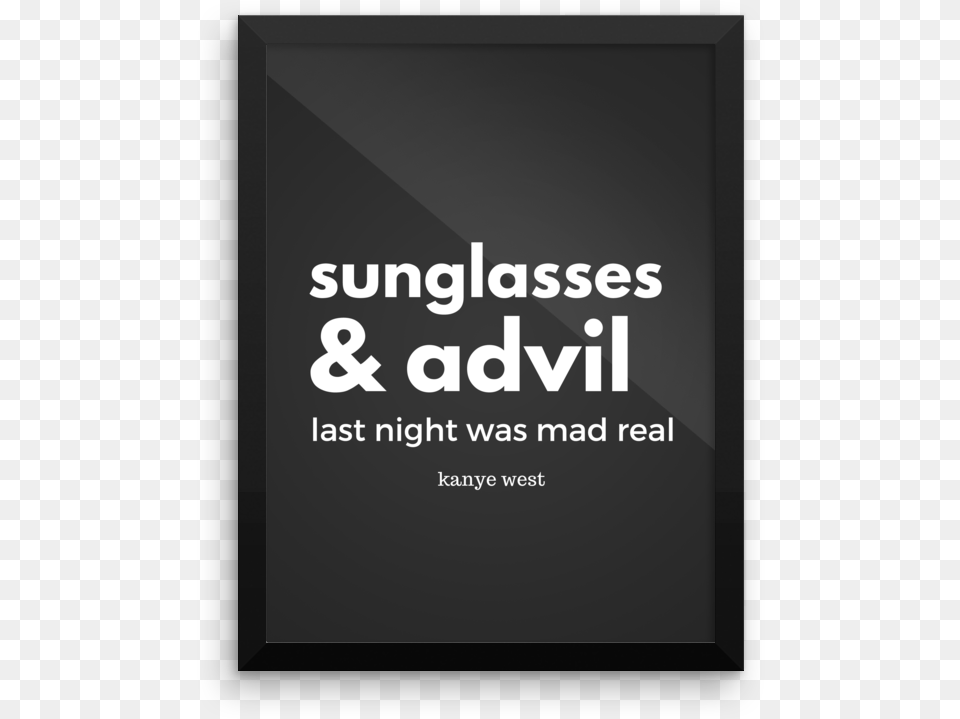 Sunglasses And Advil Quote, Advertisement, Poster, Text, Blackboard Png