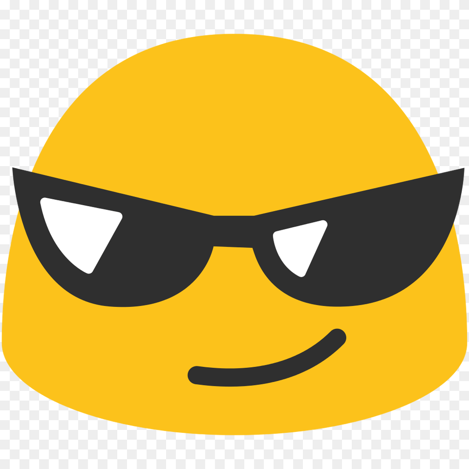 Sunglasses Emoji, Accessories, Glasses, Clothing, Hardhat Png Image