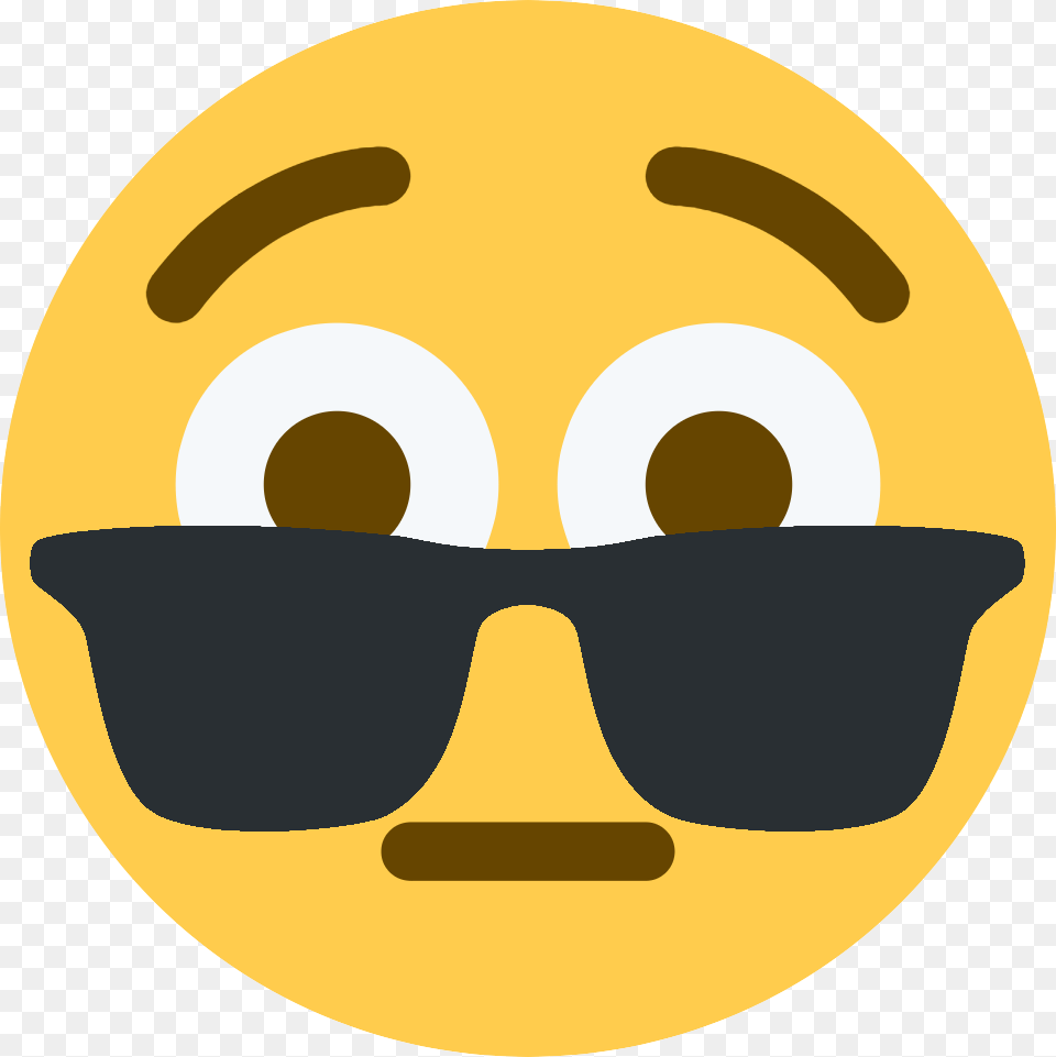 Sunglasses Emoji Clipart Discord, Accessories, Clothing, Hardhat, Helmet Free Png Download