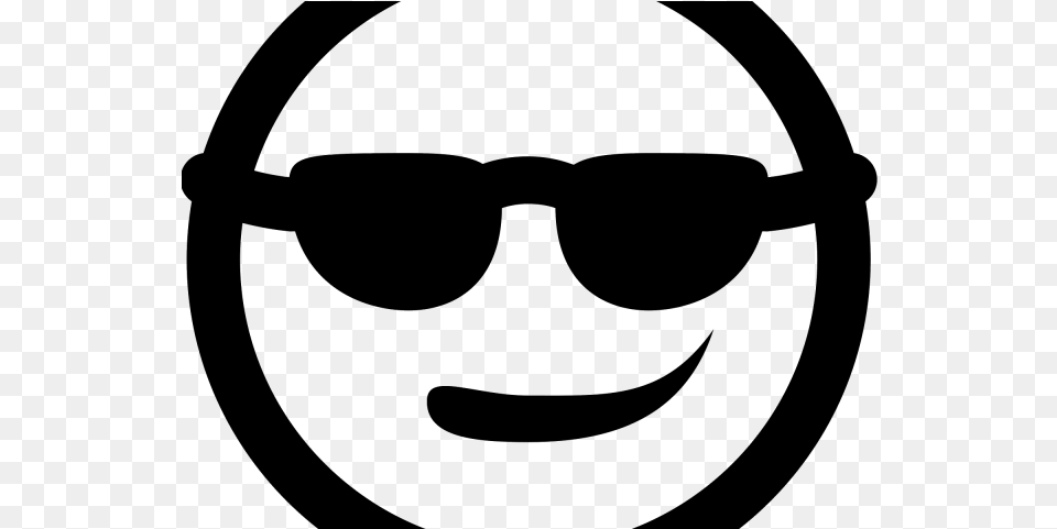 Sunglasses Emoji Clipart Single Logos Cool, Gray Png Image